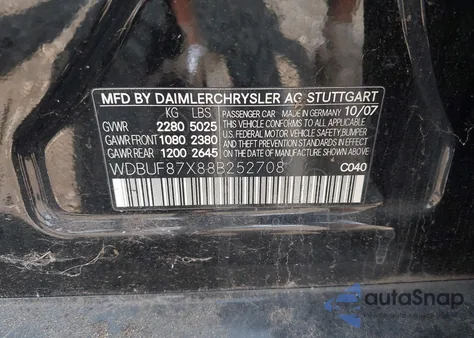 2008 Mercedes-Benz E 350 4Matic from USA, damaged, VIN WDBUF87X88B252708